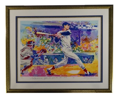 Ted Williams Signed and Inscribed LeRoy Neiman Limited Edition Serigraph